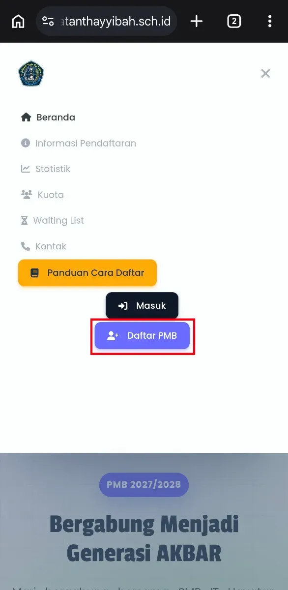 Registrasi Diri Anda