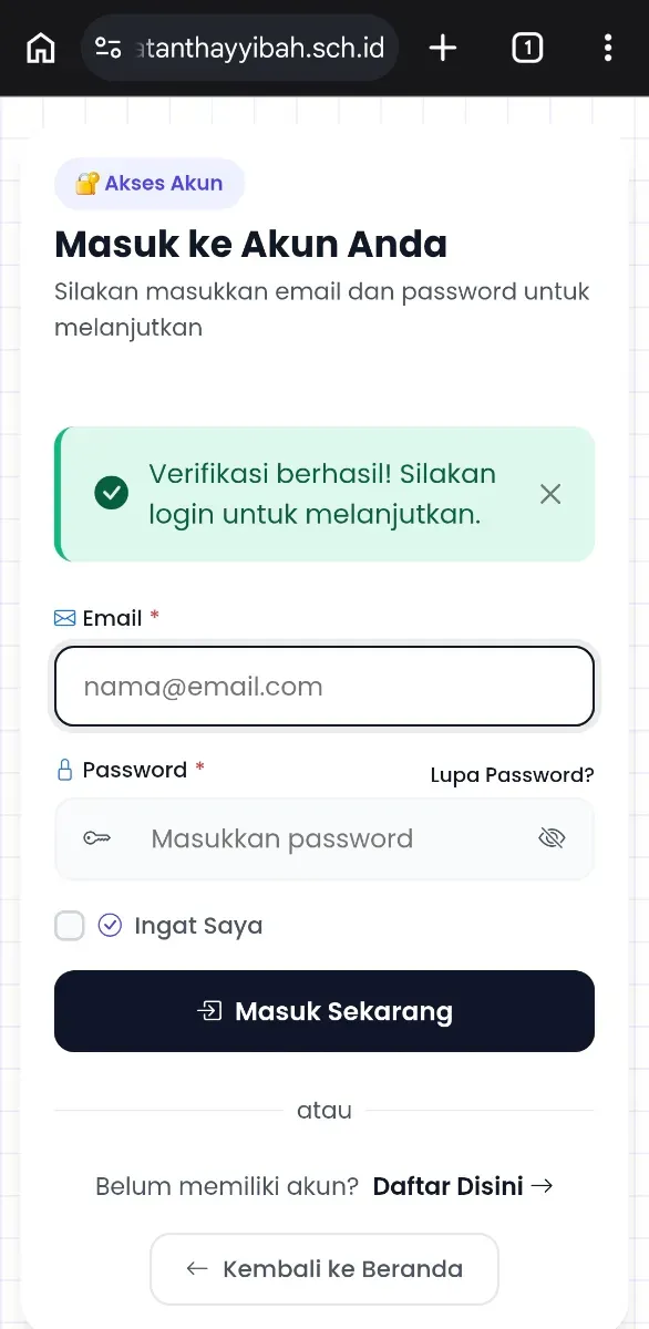 Halaman LOGIN