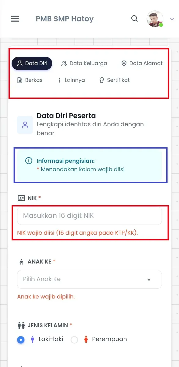 Menuju Halaman BIODATA