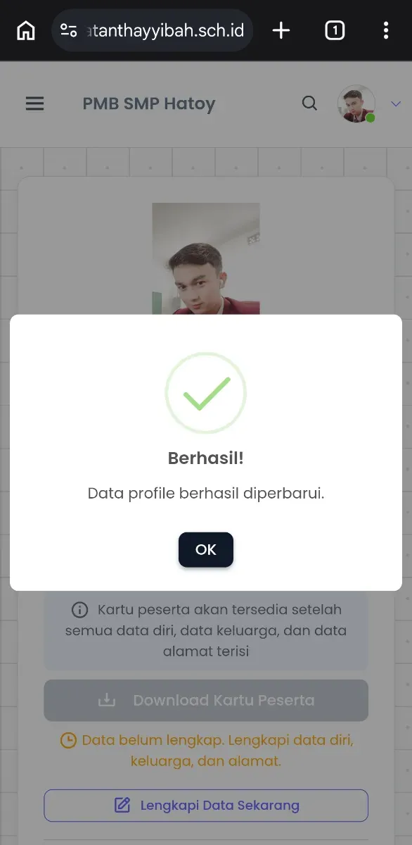 Upload Berhasil