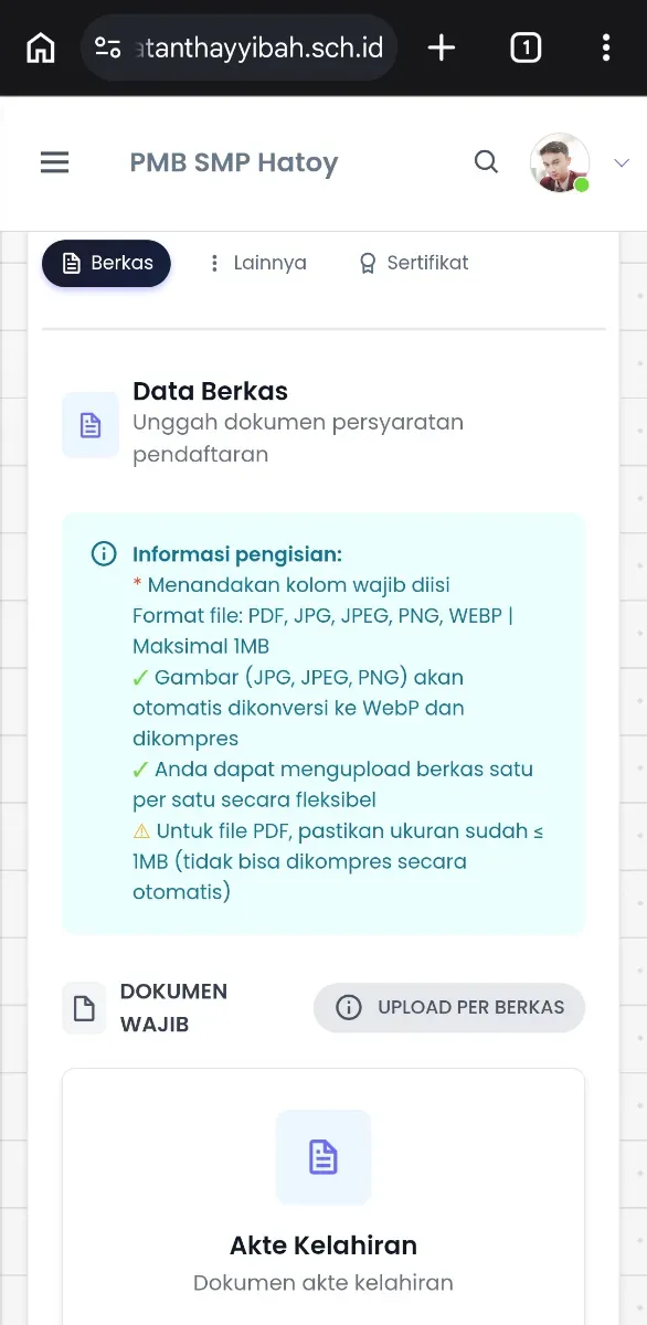 Pengisian Berkas