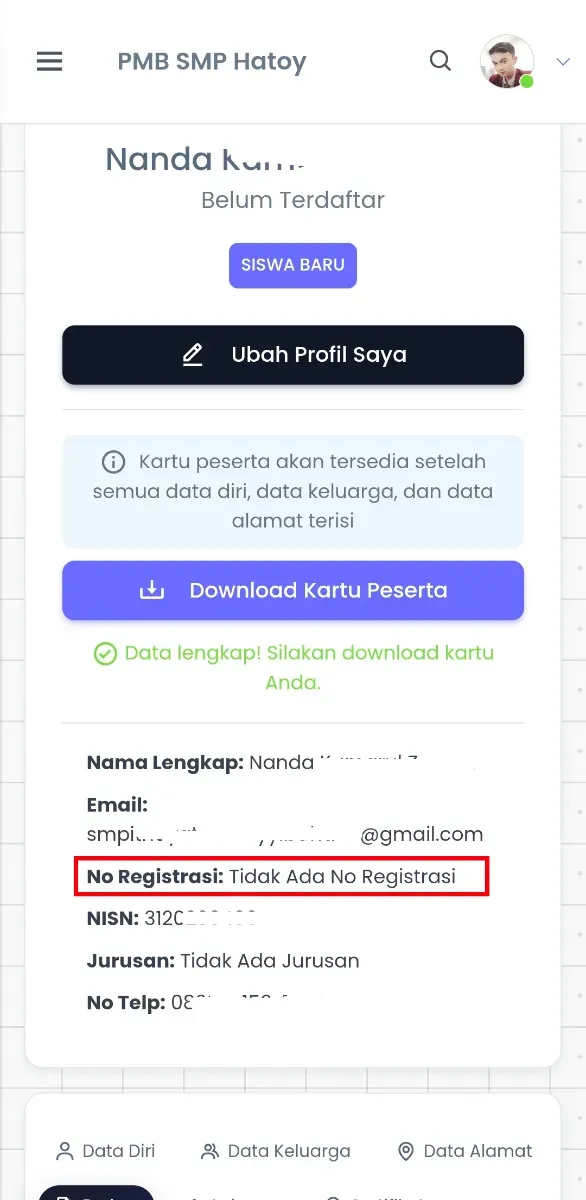 Cara Mendapatkan NO REGISTRASI