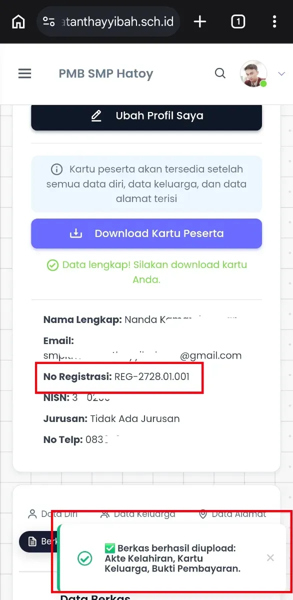 Cara Mendapatkan NO REGISTRASI
