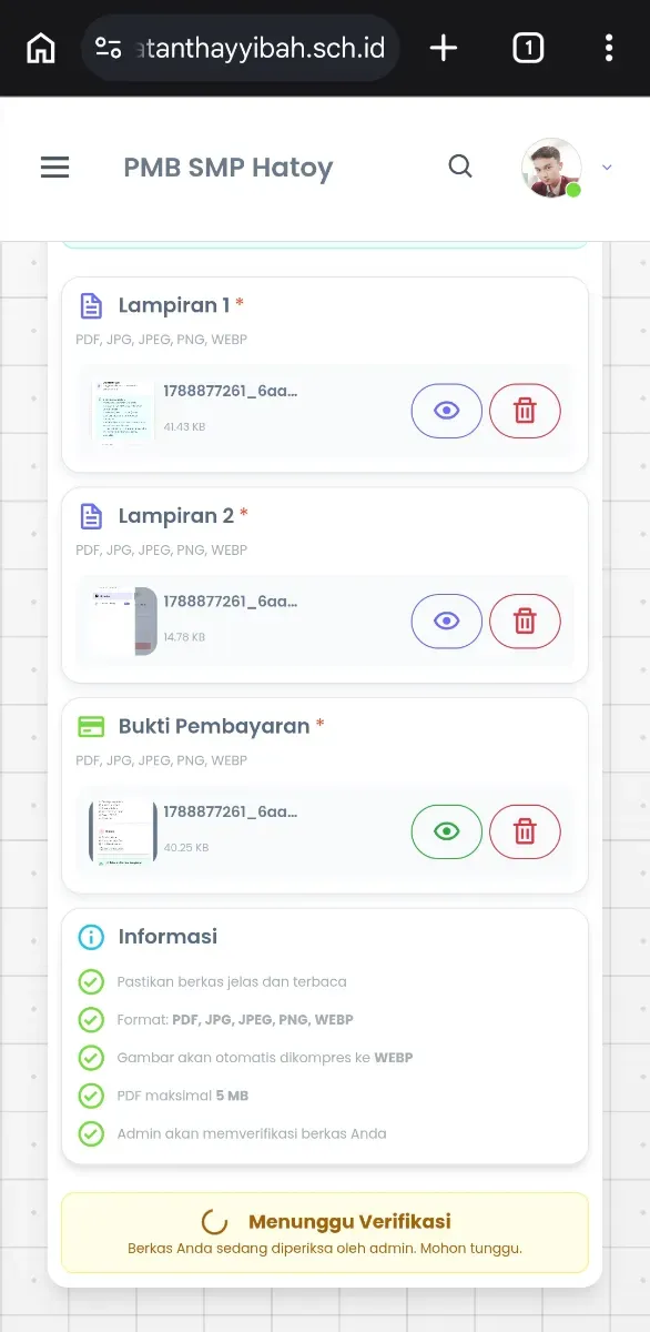 Menunggu Verifikasi Berkas