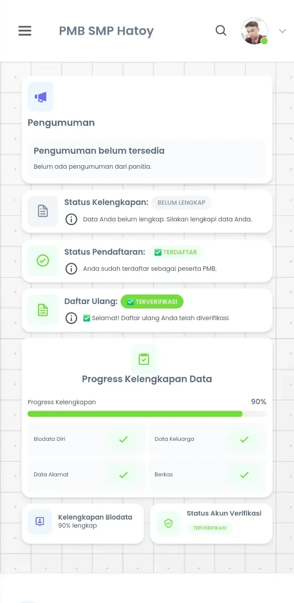 AKUN PMB SELESAI (sesuai syarat)